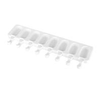 Akozon 8 Cavity Ice Cream Makers Molde Material grueso Moldes de silicona Bandeja de cubitos de hielo con moldes de paletas