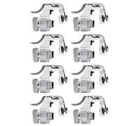 Akozon 8 Piezas R11 Controlador de Disparo Móvil de Cuatro Seis Dedos para PUBG, Botón de Juego de Metal, Disparador de Juego de Teléfono para un Rendimiento Mejorado (SILVER)