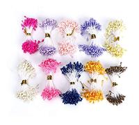 Akozon 900 Piezas de Estambre de Flores Artificiales Hechas a Mano de 3 Mm de Primera Calidad, Accesorio Decorativo para Manualidades, Joyería y Decoración de Ropa