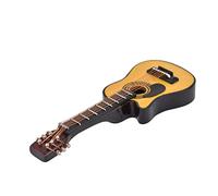 Akozon A 1:12 Escala Muñeca Muñeca en Miniatura de Madera de Madera Mini Modelo de Exhibición de Guitarra para Decoración de la Casa de (balada)