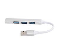 Akozon Accesorios de Computadora, Divisor de Ultra Alta Velocidad USB3.0 Hub Convertidor de Adaptador de Aleación de Aluminio de 4 Puertos