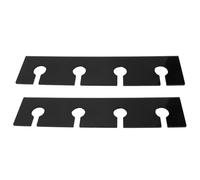 Akozon Acrílico de Pared Montada Debajo del Gabinete Soporte de Copa Vino - Diseño Elegante Ahorro Espacio, Estante para Colgar Vástago para 8 Vasos - Ideal Cocina Casera, Comedor, Fiesta, Bar (BLACK)