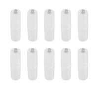 Akozon Adaptador Convertidor de Batería de Celda de Tamaño AA a AA, Soporte Transparente, Conmutador, 10 Uds. (Transparente)