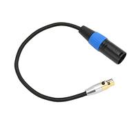 Akozon Adaptador de Cable XLR Macho a Mini XLR Hembra | Cable Profesional de 3 Pines para Cámaras, Mezcladores, Micrófonos y Grabadoras | Sonido HiFi con Conectores de Oro de 24k (#2)