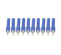 Akozon Adaptador de Conector Tipo Banana de Latón Chapado en Oro, Macho de 2 Mm a Hembra de 4 Mm con Fuerte Conductividad Eléctrica - Electrónica/Conectores y Adaptadores, 10 Piezas (Blue)