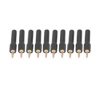 Akozon Adaptador de Conector Tipo Banana de Latón Chapado en Oro, Macho de 2 Mm a Hembra de 4 Mm con Fuerte Conductividad Eléctrica - Electrónica/Conectores y Adaptadores, 10 Piezas (Black)