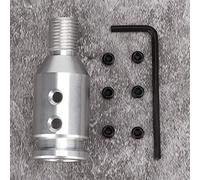 Akozon Adaptador de Perilla de de Automóvil Universal 12x1.25 Material de Aluminio No Roscado (SILVER)