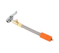 Akozon Adaptador de Tubo Extensión para Inflador Neumáticos con Rosca M6 7 Pulgadas, Repuesto Manguera Acero Inoxidable Boquilla Bloqueo Inflado Coche, Motocicleta y Bicicleta