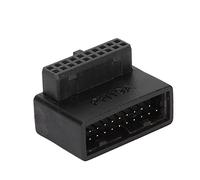 Akozon Adaptador USB 3.0 de 90° - Adaptador de Corriente de Placa de Circuito Multicapa para Placa Base Conexión Macho a Hembra de 19/20 Pines - Fácil Instalación para Accesorios de Computadora