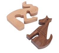 Akozon Adorno Conmemorativo de Madera para Perros, Escultura de Simpatía para los Amantes de los Perros, Recuerdo único Hecho a Mano para Apreciar Recuerdos de Mascotas Perdidas (A)