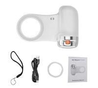 Akozon Agarre Magnético para Cámara de Teléfono, Soporte para Fotos, para Selfie, Broche con Tecla de Obturador Inalámbrico (White)