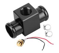 Akozon Agua del termostato Adaptador de manguera de radiador Interruptor de temperatura Refrigerante del radiador Sensor de temperatura del ventilador para motocicleta ATV todoterreno(Negro)