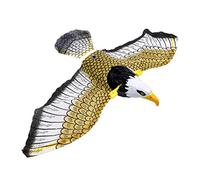 Akozon Águila Colgante de Pájaro Luminoso con Sonido y Ojos Parpadeantes - Juguete de Halcón para Asustar Pájaros - Control de Granja de Jardín Al Aire Libre (C.A)