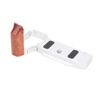 Akozon Ajuste de Forma de Mano de Mano con Placa de Liberación Rápida Soporte de Mano de Madera L Soporte para Cámara A7C2 A7CR (Silver)