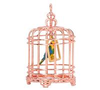 Akozon Akozon 1/12 Metal Dollhouse Birdcage - Caza de Aves en Miniatura para la Decoración y Fotografía de la Casa de Muñecas - Ideal para Muñecas a Escala 1/12 y /6 (Oro Rosa)