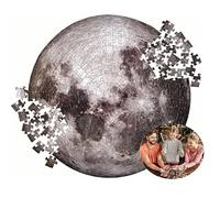 Akozon Akozon 1000pcs Round Moon Jigsaw Puzzle para Adultos: Rompecabezas con Temática Espacial con Colores Impresionantes, Mejora de la Coordinación y Habilidades Cognitivas, Hermosa Decoración del