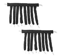 Akozon Akozon 2pcs Curador de Rizadores para el Cabello sin Calor: Banda para la Cabeza de la Varilla para el Peinado sin Esfuerzo, sin Daño Al Calor, Adecuado para Todos los Tipos de Cabello (BLACK)