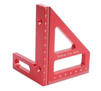 Akozon AKOZON 3D Multigle Angle Medición Medición de la Regla Aleación de Aluminio Cadera de Carpinter (rojo)