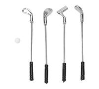 Akozon Akozon 5pcs Mini Dollhouse Golfing Club Set - 1:12 Clubes de Golf en Miniatura de Escala y Pelota para Escenas de Bricolaje de Casa Muñecas