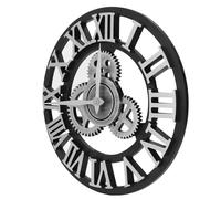 Akozon Akozon Gran 3D Relo de Pared Retro 34 Cm Reloj de Pared de Engranajes de Madera Vintage con Números para la Sala de Estar de Estilo Industrial Decoración de la Sala de Estar en el Hogar