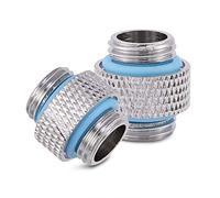 Akozon Akozon Paquete de 2 Extensores Adaptadores de Acoplamiento G 1/4" para Sistemas de Refrigeración por Agua - Fácil Instalación con Anillo de Sellado de Gel de Sílice, Elegante Diseño