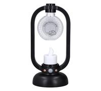 Akozon Akozon Premium 50ml Difusor de Aceite Esencial Sensing USB Humidificador con Diseño Retro de la Luz de Velas Ultra Cool Mist Diffuser para el Dormitorio y la Oficina (BLACK)