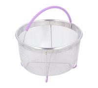 Akozon Akozon Premium Menos Filador de Canasta de de Malla de Acero RT para 6 Olla a Presión de Qt con Morado Ergonómico