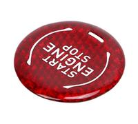 Akozon Akozoncarbon Fiber Car Motor Inicio Cubierta de la Cubierta del Botón para C8 2020 Presente para el Hogar (rojo)