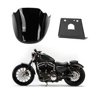 Akozon Alerón Inferior Delantero de Motocicleta | Reemplazo para Sportster XL Iron 883 1200 Construcción de Plástico ABS y Metal Guardabarros Negro Brillante