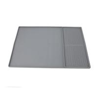 Akozon Alfombra de café de Silicona Premium de Akozon con Aislamiento de Calor de la Bandeja de Secado de Doble Zona y Estera de Goteo sin Deslizamiento para Encimera de Cocina (GREY)