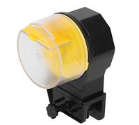 Akozon Alimentador Automático de Peces para Acuario Dispensador de Alimentos Temporizado Amarillo Fácil Instalación Alimento para Peces en Escamas Granulares Secas Alimentación 12/24H Soporte de