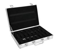 Akozon Almacenamiento de Relojes de Lujo - Maleta de Aleación de Aluminio de 24 Rejillas Relojes de Almacenamiento de Exhibición Organizados - Accesorios de Joyería y