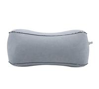 Akozon Almohada Inflable para Reposapiés Flocado Cojín Relajante para Vuelo De Viaje con Bomba De Aire Gris, Cojín Inflable para Reposapiés para El Hogar, Oficina, Viajes, Avión Color: Gris (#2)