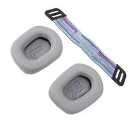 Akozon Almohadillas para Auriculares Almohadillas de Espuma Viscoelástica de Alta Densidad de Malla Transpirable con Correas para la Diadema para Auriculares Inalámbricos para Juegos con Cable G733