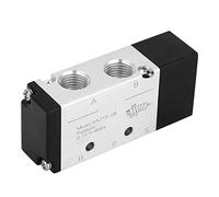 Akozon Alta Calidad 4A210 08 Válvula de Aire Neumática de 2 Posiciones y 5 Vías Entrada/salida PT1/4 pulg., Válvula de Aire Neumática PT1/4 pulg., Solenoide de Control Neumático de de 2 Posiciones y