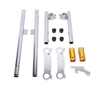 Akozon Amortiguadores de Suspensión de Horquilla Delantera para Moto de Cross, Amortiguador de Horquilla Delantera, Conjunto con Abrazadera de árbol Triple, Se Adapta a Minimoto Quad