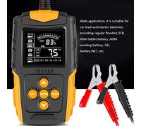 Akozon Analizador Avanzado de Batería de Automóvil de 12 V/24 V, Probador Digital LCD para Mediciones Precisas de SOC, SOH, CCA y Baterías de Automóviles, Camiones y Motocicletas