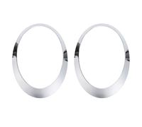 Akozon Anillo de Adornos de Faros Delanteros Non Bisel Anillo de Adorno de Lámpara de Faro para R50 R52 R53 2001-2006 Accesorios para Automóviles