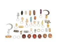 Akozon Anillo de Joyería para Rastas de Pelo de Moda, Clip de Anillos de Trenza Hueca Vintage, Accesorio Ideal para el Cabello para Fiestas y Bodas, Material de aleación: un