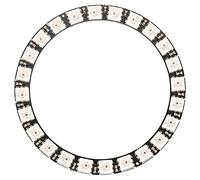 Akozon Anillo de Luz LED LED Luz de anillo 1pc 24-Bit WS2812 5050 RGB Light con Controladores Integrados