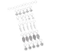 Akozon Anillos para el Cabello con Rastas con Patrón de Estrella y Concha de Hoja, Anillos Decorativos para el Cabello Trenzado, Ideales para Peinados de Bricolaje, Accesorios