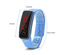 Akozon Aquí Cinco Puntos de Venta Optimizados para el Reloj Deportivo LED Algoritmo A9 Personalizado Correa de Silicona Reloj de Pulsera con Pantalla Electrónica con Esfera Digital de 12 Horas