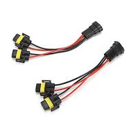 Akozon Arnés de Cableado Divisor de Faros H11 H8, Adaptador Macho a Hembra de 2 Vías para Lámpara Antiniebla, Haz Alto y bajo, Cuádruple Dual, Instalación Artesanal