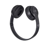 Akozon Auriculares Supraaurales Inalámbricos - Auriculares Estéreo Plegables para Juegos con Diseño Cómodo para Música y Juegos - Negros Portátiles