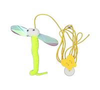 Akozon Autojuego Colgante, Juguete para Burlarse de Gatos con Cuerda Elástica, Timbre para Puerta de Gatito, Forma de Libélula Retráctil