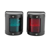 Akozon Barco verde estribor y rojo lado de negro popa LED luz de advertencia de navegación 12V 90 ° IP66 señal de ancla luz de mástil para barco marino yate