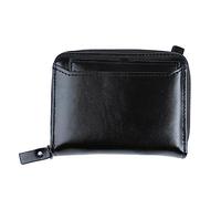 Akozon Billetera de Cuero PU Retro Fashionable PU y Soporte Tarjetas con Bolsillo Monedas Cremallera: la Elección Clásica para Hombres en Entornos Oficina (Talla única)