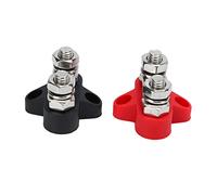 Akozon Bloque de Conexiones de Energía Automotriz - Positivo Negativo Bloque de Distribución de Energía 2 Pernos Autobús Terminal de Servicio Pesado Automóviles, Vehículos Recreativos, Vehículos (M8