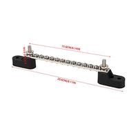 Akozon Bloque de Conexiones de Terminales de Bus de Alta Corriente 12 Posiciones 12~48 V 100 Amp - Distribución de Energía para Camiones, Autobuses y Barcos