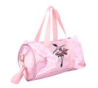 Akozon Bolsa de Ballet, SS Dance Latin Girls Ballerina Ballerina Cuerpo de Hombro de Lentejuelas con Encaje para Bailarín 28 50 17 50 Cm Rosa Larga Gasa (Hilo Largo Rosa)